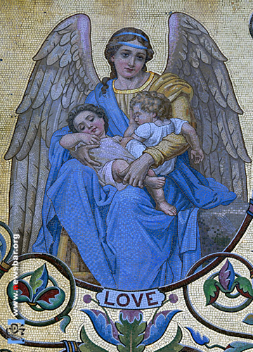 爱(love),斯坦福大学教堂的壁画,美国加州斯坦福市。