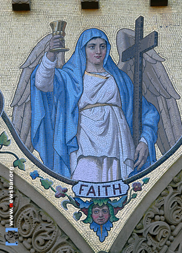 信念(faith),斯坦福大学教堂的壁画,美国加州斯坦福市。