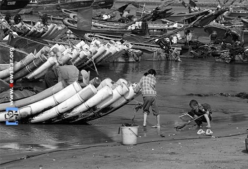 广东省汕尾市,遮浪半岛上的一条渔村。