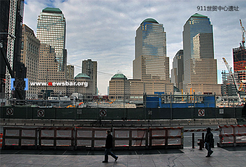美国纽约911世贸遗址。